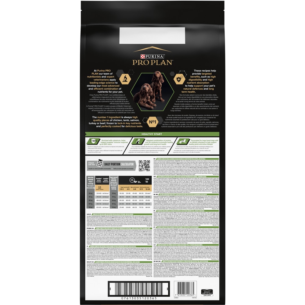 Hrana uscata pentru caini PURINA PRO PLAN Large Athletic, Healthy Start, Junior, Pui, 12 kg