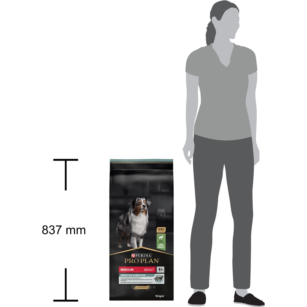 Hrana uscata pentru caini PURINA PRO PLAN Medium, Sensitive Digestion, Adult, Miel, 14 kg