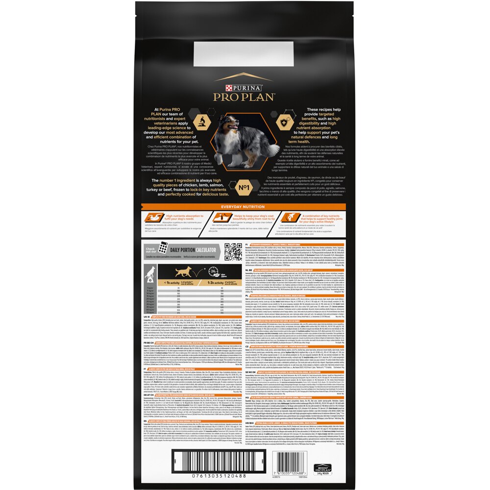 Hrana uscata pentru caini PURINA PRO PLAN Medium, Everyday Nutrition, Adult, Pui, 14 kg