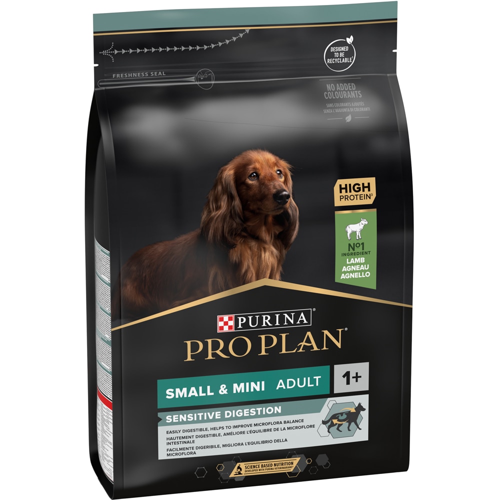 Hrana uscata pentru caini PURINA PRO PLAN Small & Mini, Sensitive Digestion, Adult, Miel, 3 kg