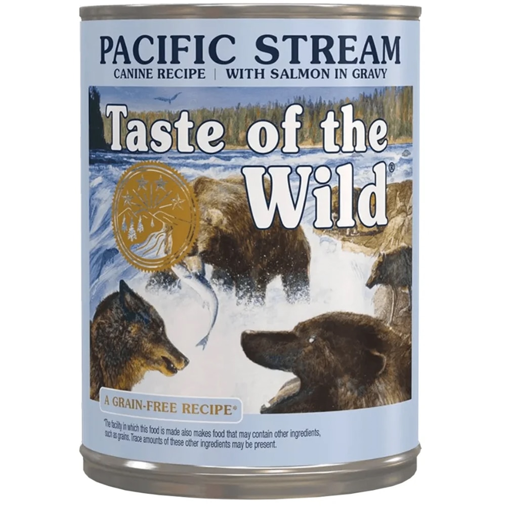 Hrana umeda pentru caini TASTE OF THE WILD Pacific Stream, Adult, Mix, 12 x 390 g