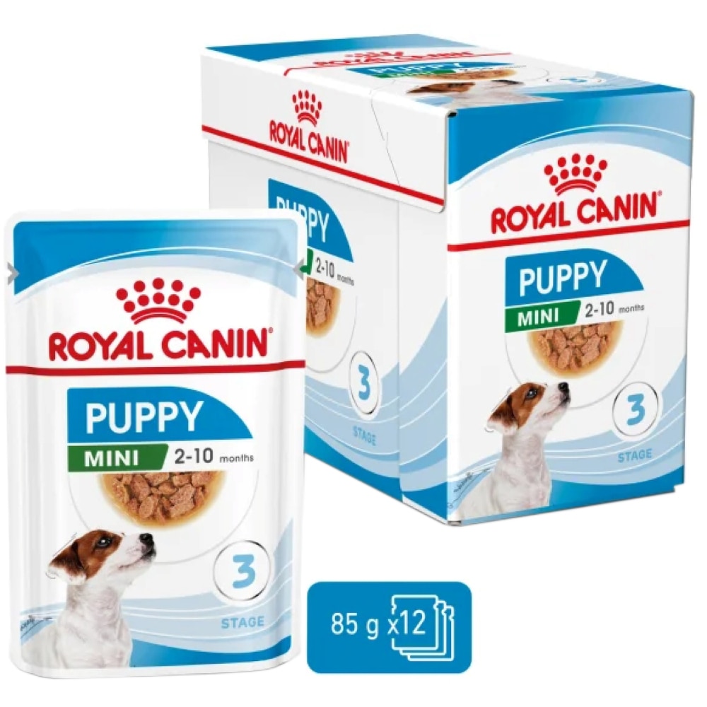Hrana umeda pentru caini ROYAL CANIN SHN Mini, Junior, Mix in sos, 12 x 85g