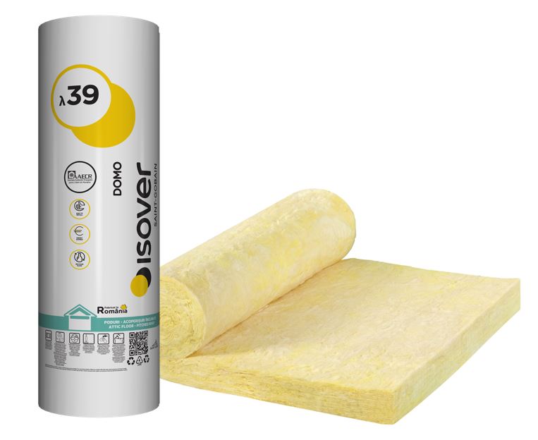 Vata minerala de sticla 19,2 mp, 0,039 W/mK, 800 x 120 x 5 cm  Isover