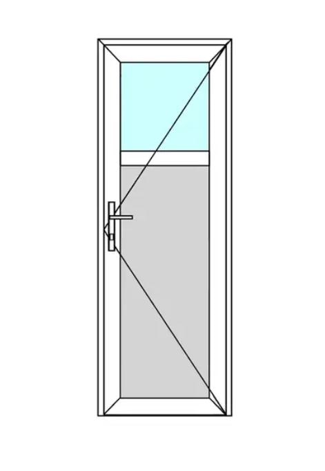 Usa termopan PVC exterior, cu geam, 4 C, alb, dreapta, simpla deschidere, 68 x 190 cm  Aplast
