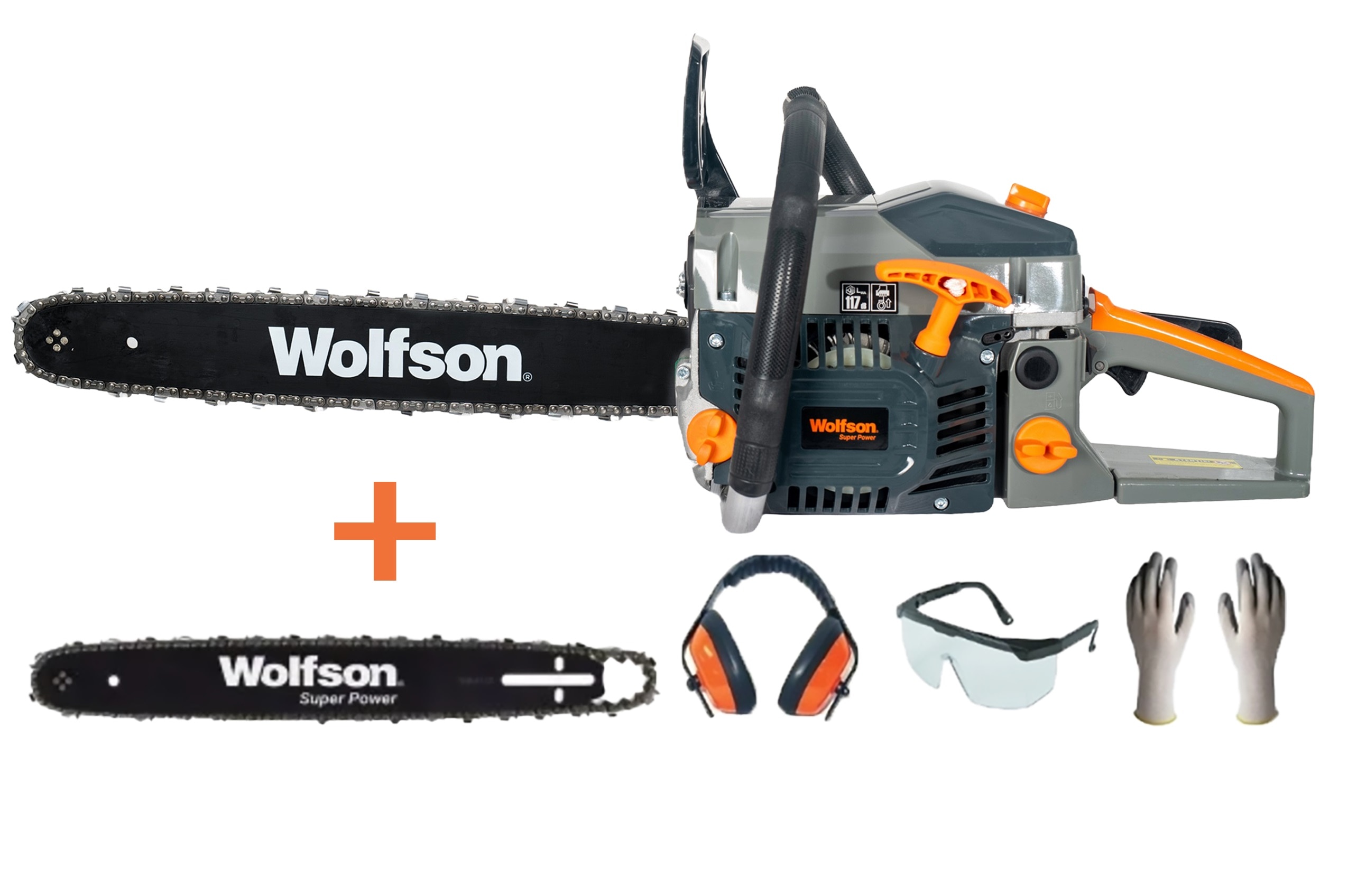 Drujba benzina (Motofierastrau) Wolfson STX-620, 58 CC, 3.5 CP, lungime lama 45 cm, 7.2 kg