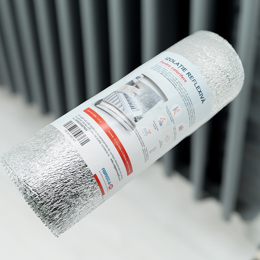 Folie reflectorizanta pentru radiatoare Jiffy FL30089, 5 mm, 60 x 300 cm