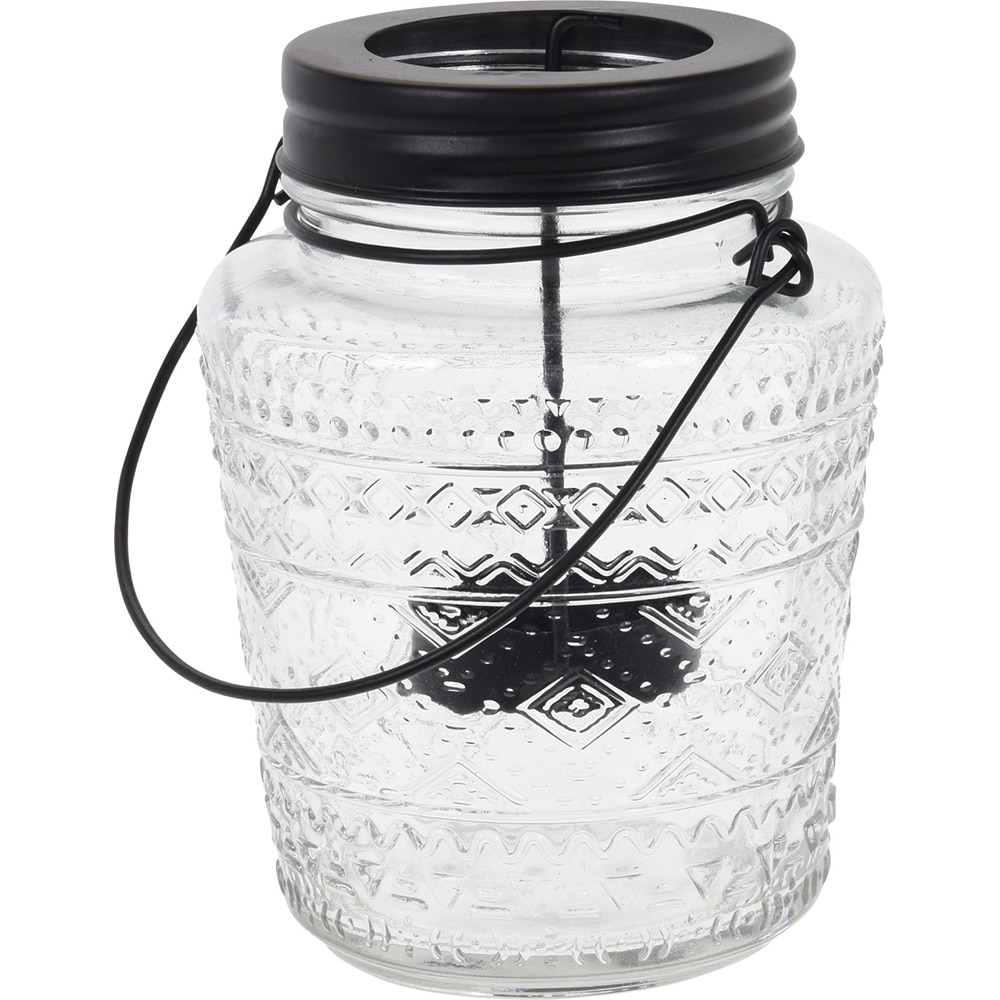 Suport lumanare CD1001610, 9 x 9 x 13 cm, negru