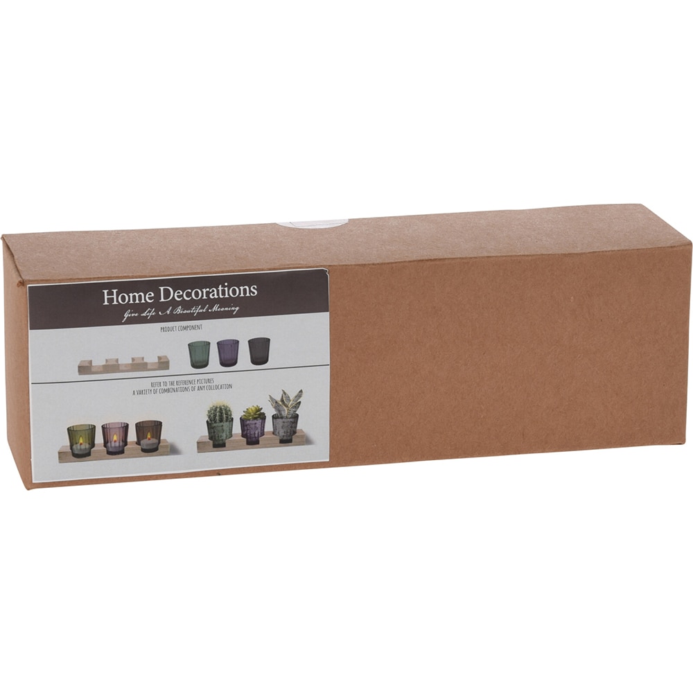 Suport lumanare HC7103060, 5 x 5 x 6 cm, multicolor