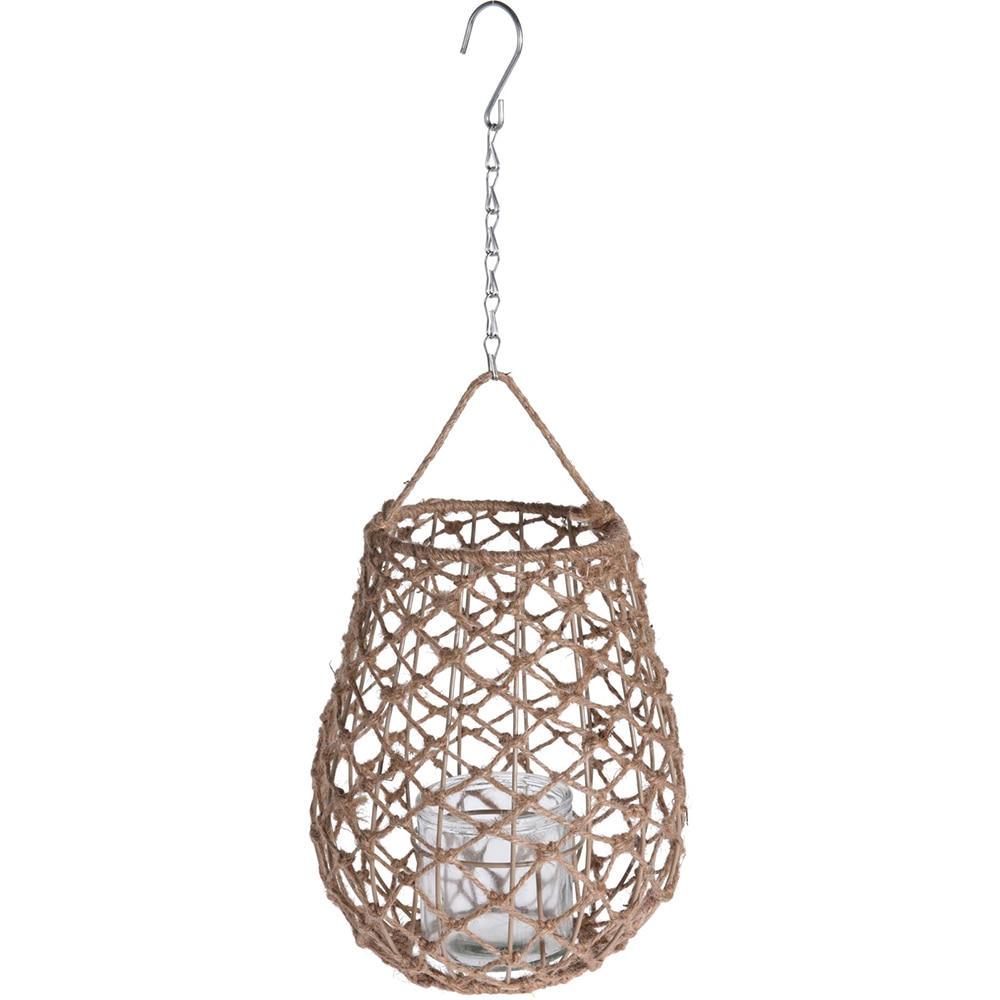 Suport lumanare HZ1960580, 25 x 25 x 29 cm, bej