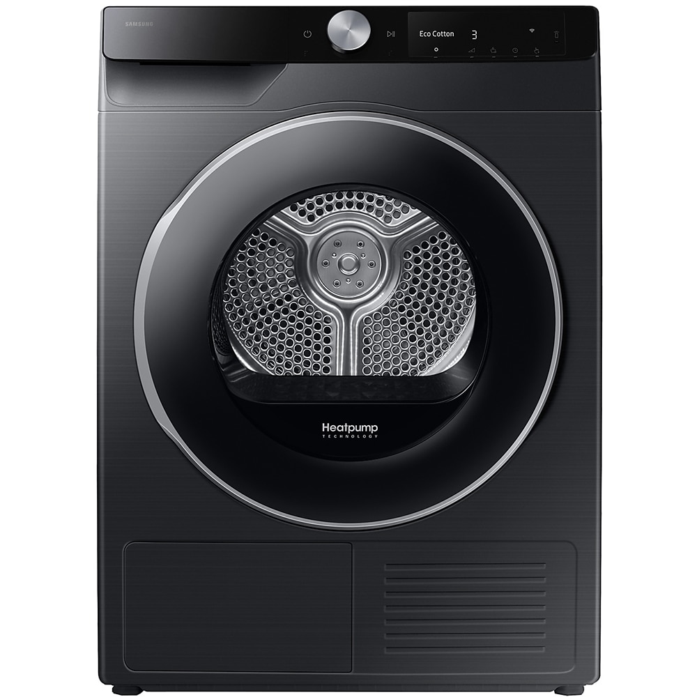 Uscator de rufe SAMSUNG DV90DG6845LBU4, Pompa de caldura, AI Control, 9 kg, 19 programe, Clasa A, Wi-Fi, negru