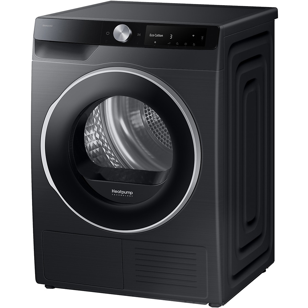 Uscator de rufe SAMSUNG DV90DG6845LBU4, Pompa de caldura, AI Control, 9 kg, 19 programe, Clasa A, Wi-Fi, negru