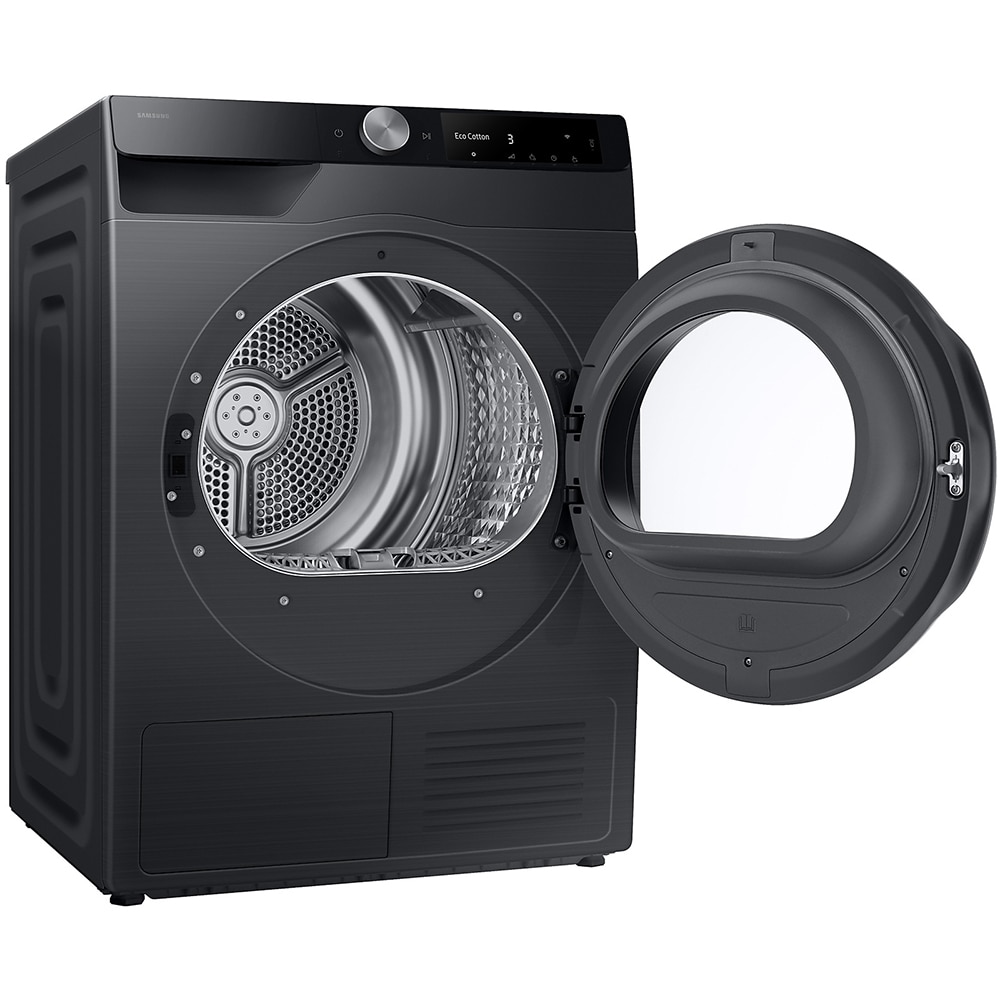 Uscator de rufe SAMSUNG DV90DG6845LBU4, Pompa de caldura, AI Control, 9 kg, 19 programe, Clasa A, Wi-Fi, negru