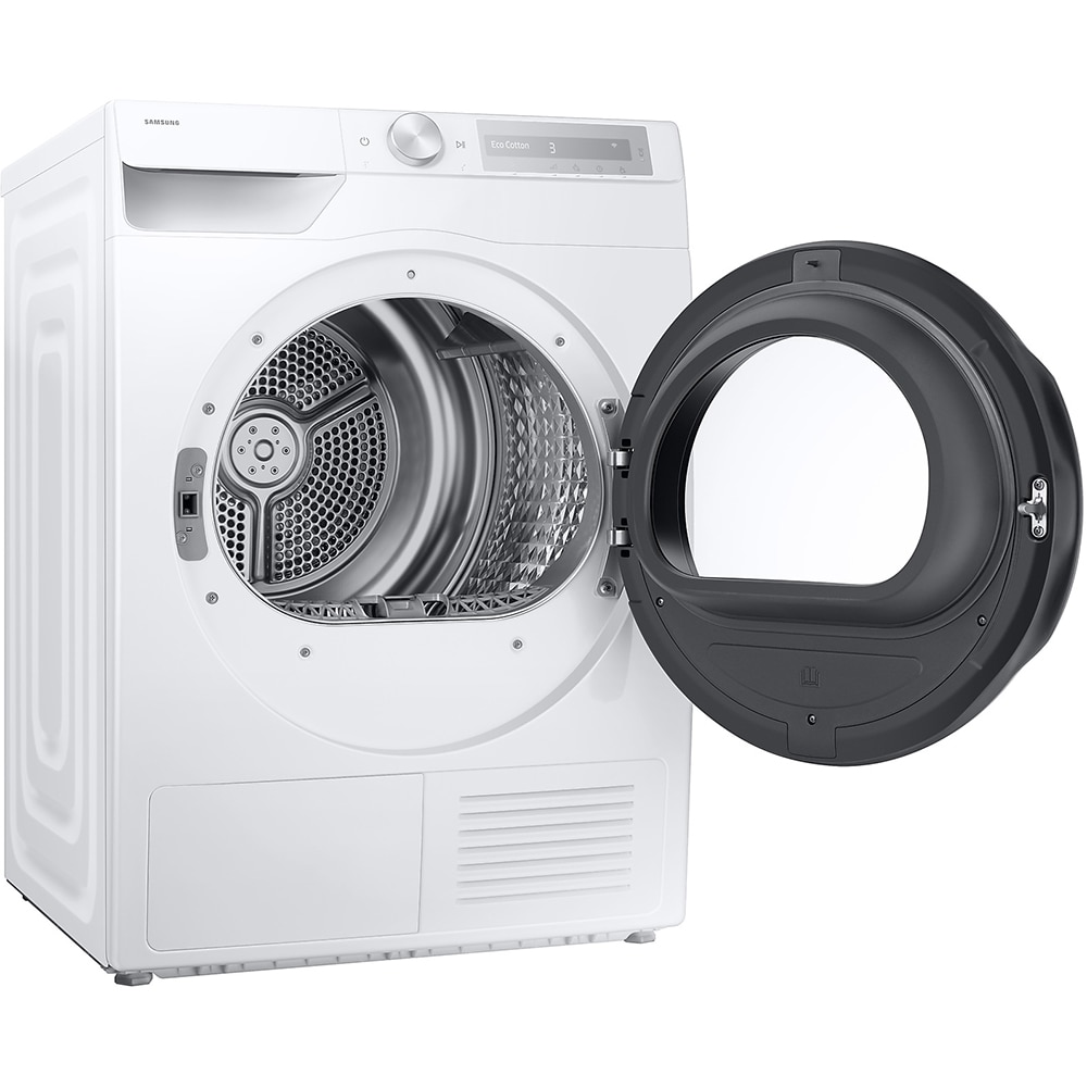 Uscator de rufe SAMSUNG DV90DG6845LHU4, Pompa de caldura, AI Control, 9 kg, 19 programe, Clasa A, Wi-Fi, alb