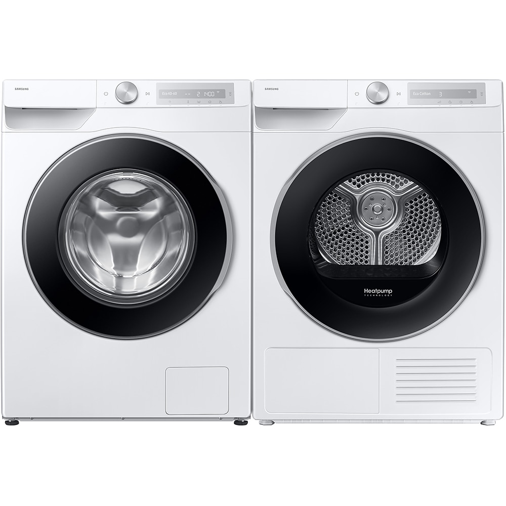 Uscator de rufe SAMSUNG DV90DG6845LHU4, Pompa de caldura, AI Control, 9 kg, 19 programe, Clasa A, Wi-Fi, alb