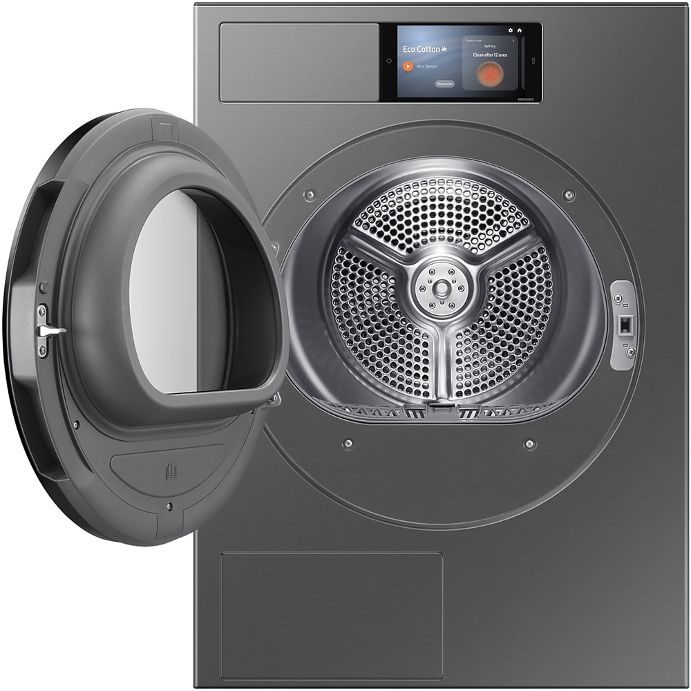 Uscator de rufe SAMSUNG DV90F09F4SU4, AI Dry+, Pompa de caldura, 9 kg, 19 programe, Clasa A, Wi-Fi, inox