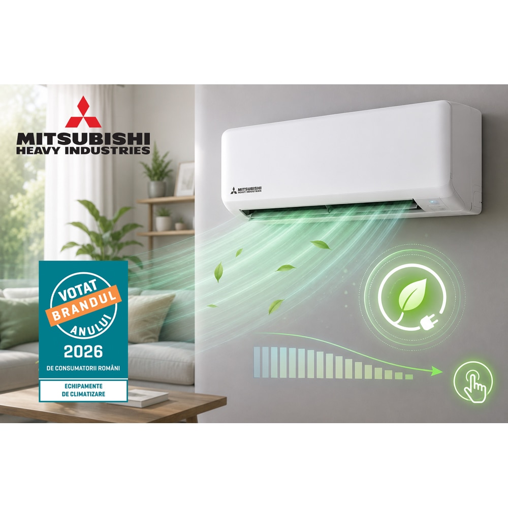 Aer conditionat MITSUBISHI HEAVY Shiro DXC/DXK15Z6-W1, 18.000 BTU, A++ / A+, WIFI, Inverter, alb