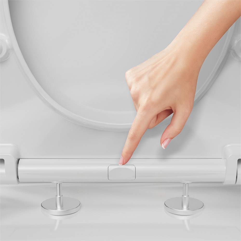 Capac WC GOODHOME Wana E102, inchidere lenta, duroplast, alb