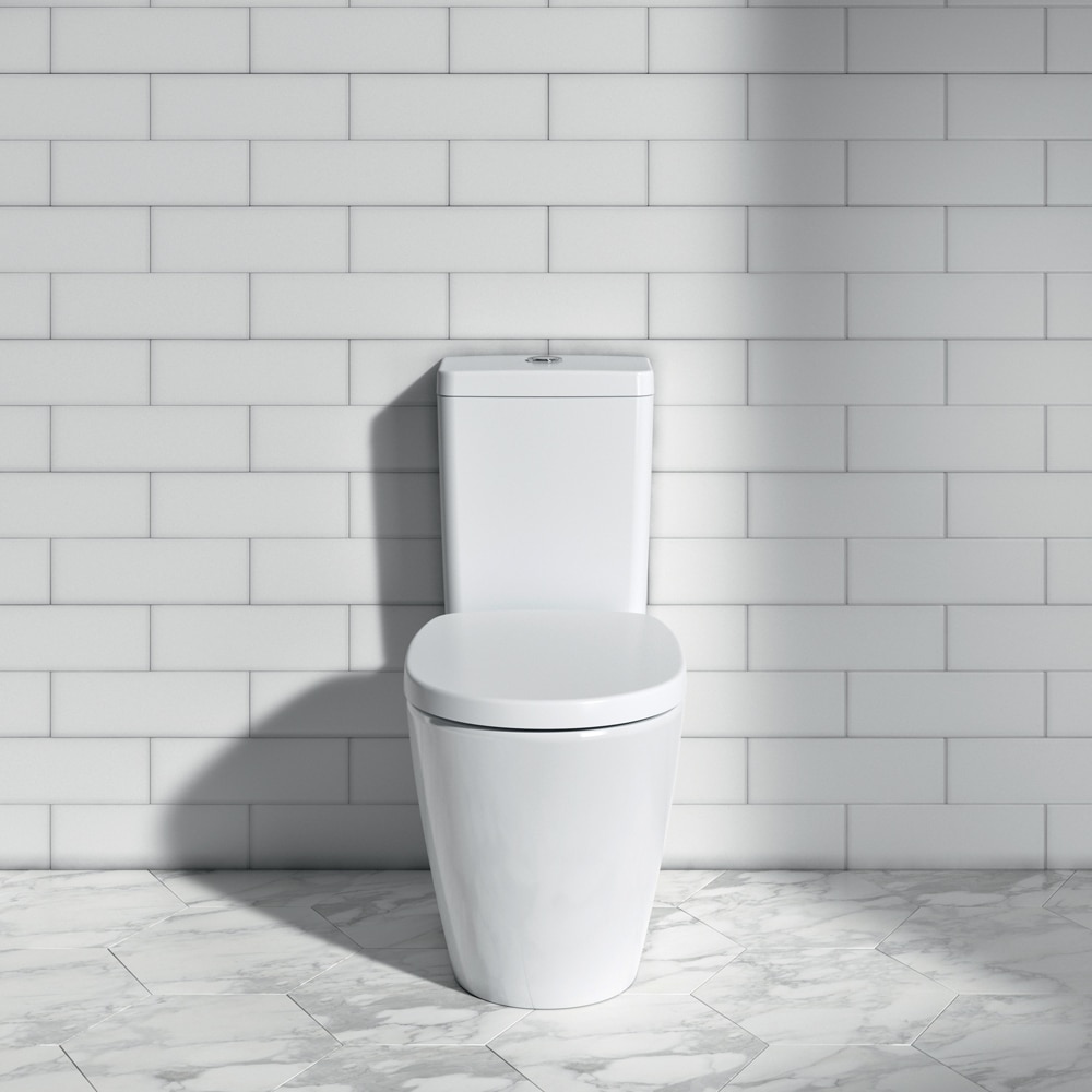 Set vas WC IDEAL STANDARD Connect E716401, ceramica, evacuare orizontala, rezervor 3/6l, capac SoftClose, alb