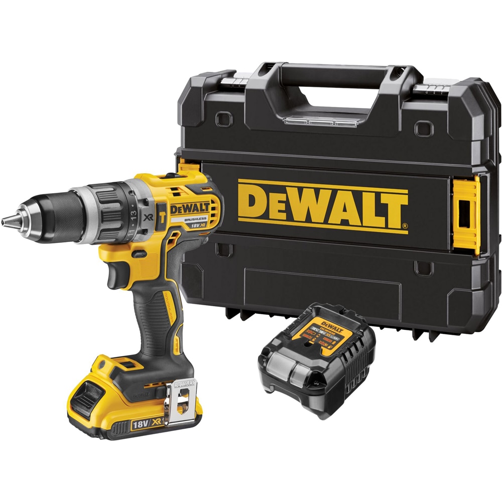 Masina de gaurit cu percutie DEWALT TSTAK, 18V, 2000RPM, 2xAh, 70Nm