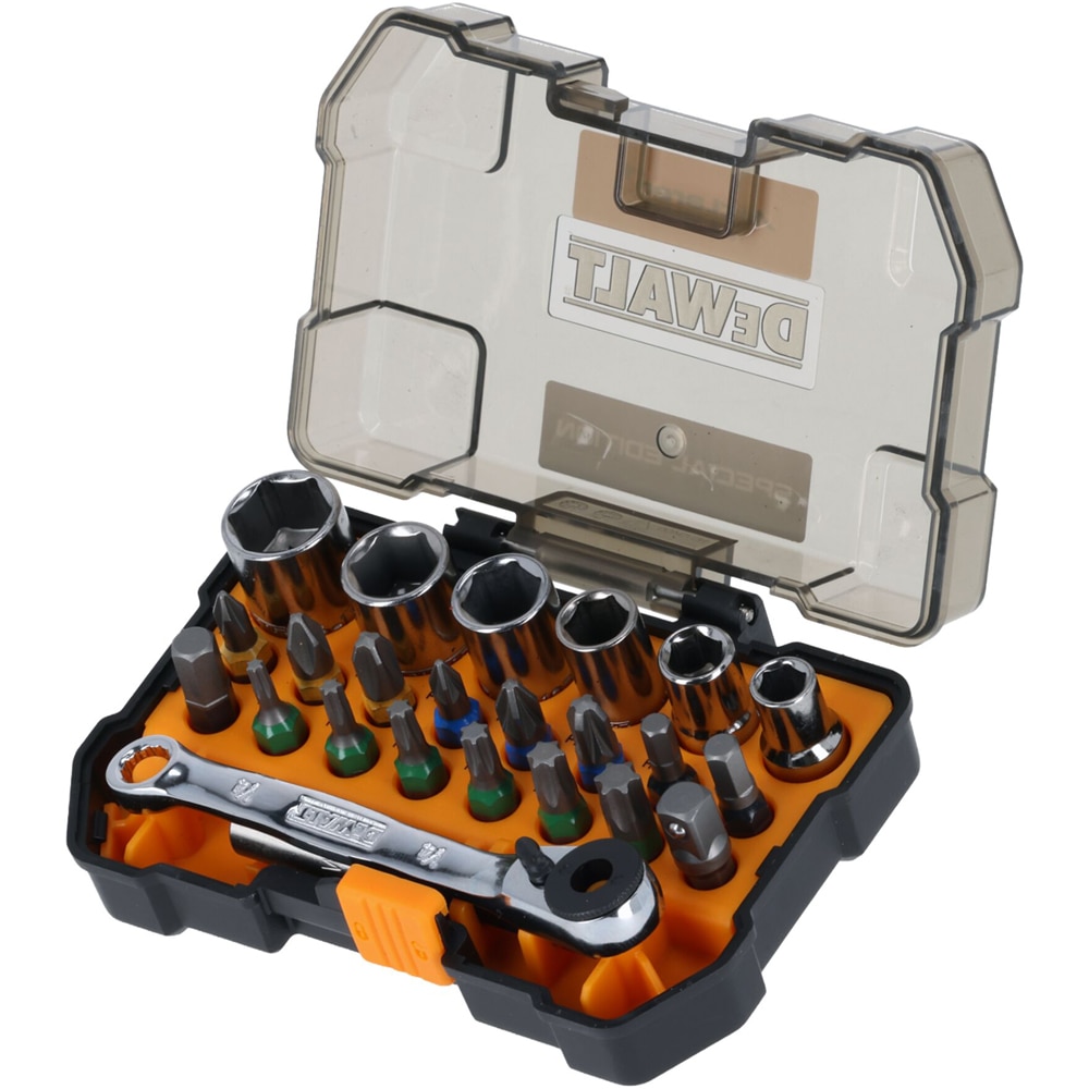 Set biti si tubulare DEWALT DT70906-QZ  x McLaren F1 Team Editie Speciala, 24 piese