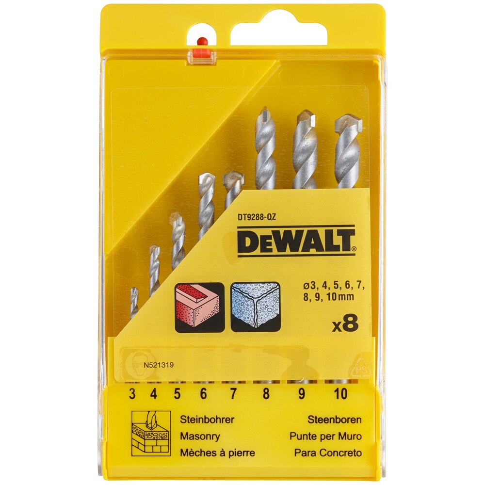 Set burghie zidarie DEWALT DT9288-QZ, 4-10 mm, 8 bucati