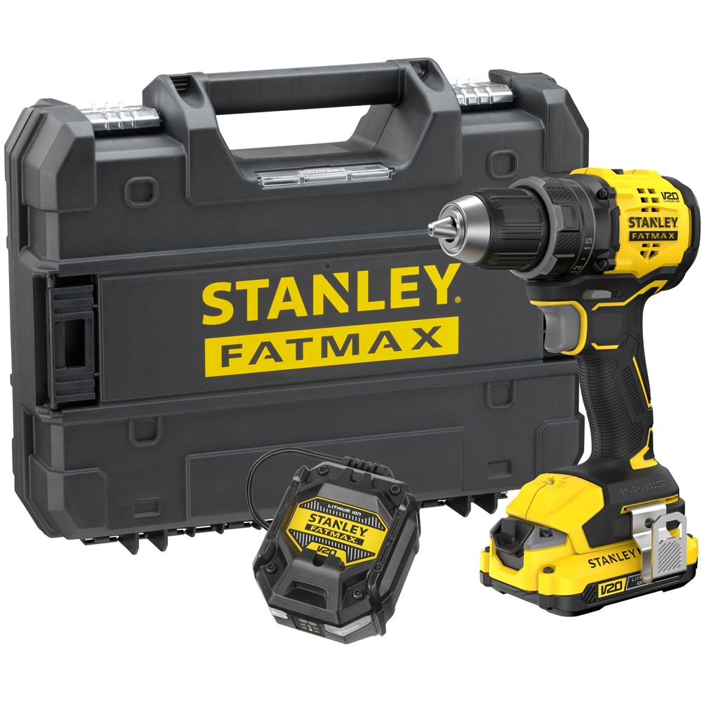 Masina de gaurit cu percutie STANLEY FATMAX SFMCD726MD, 18V, 2000RPM, 80Nm