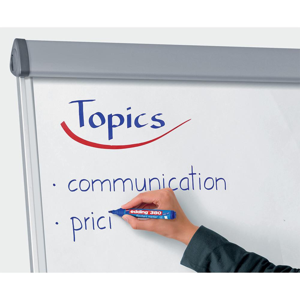 Marker pentru flipchart EDDING 380, 1.5-3 mm, 4 culori (negru, albastru, rosu, verde)