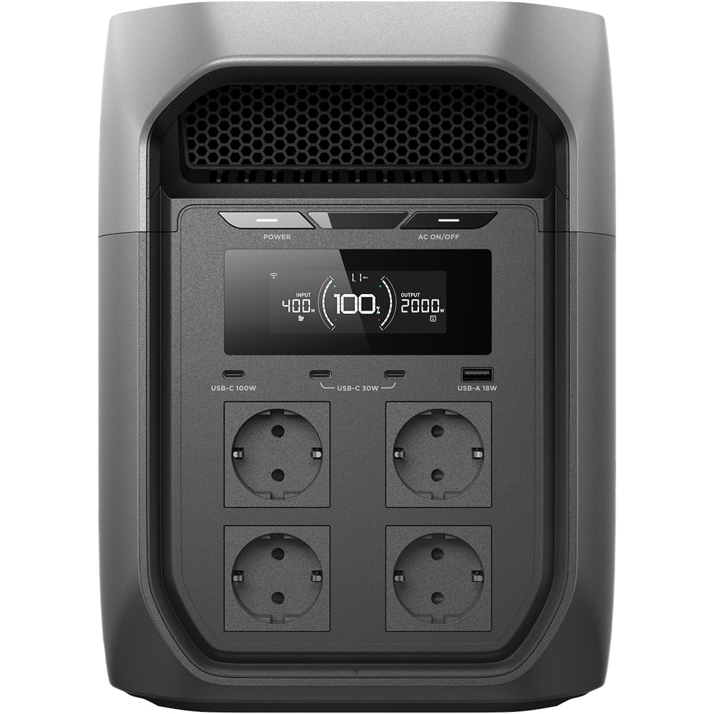 Statie de incarcare ECOFLOW Delta 3 Max, 2048Wh, 2400W, negru