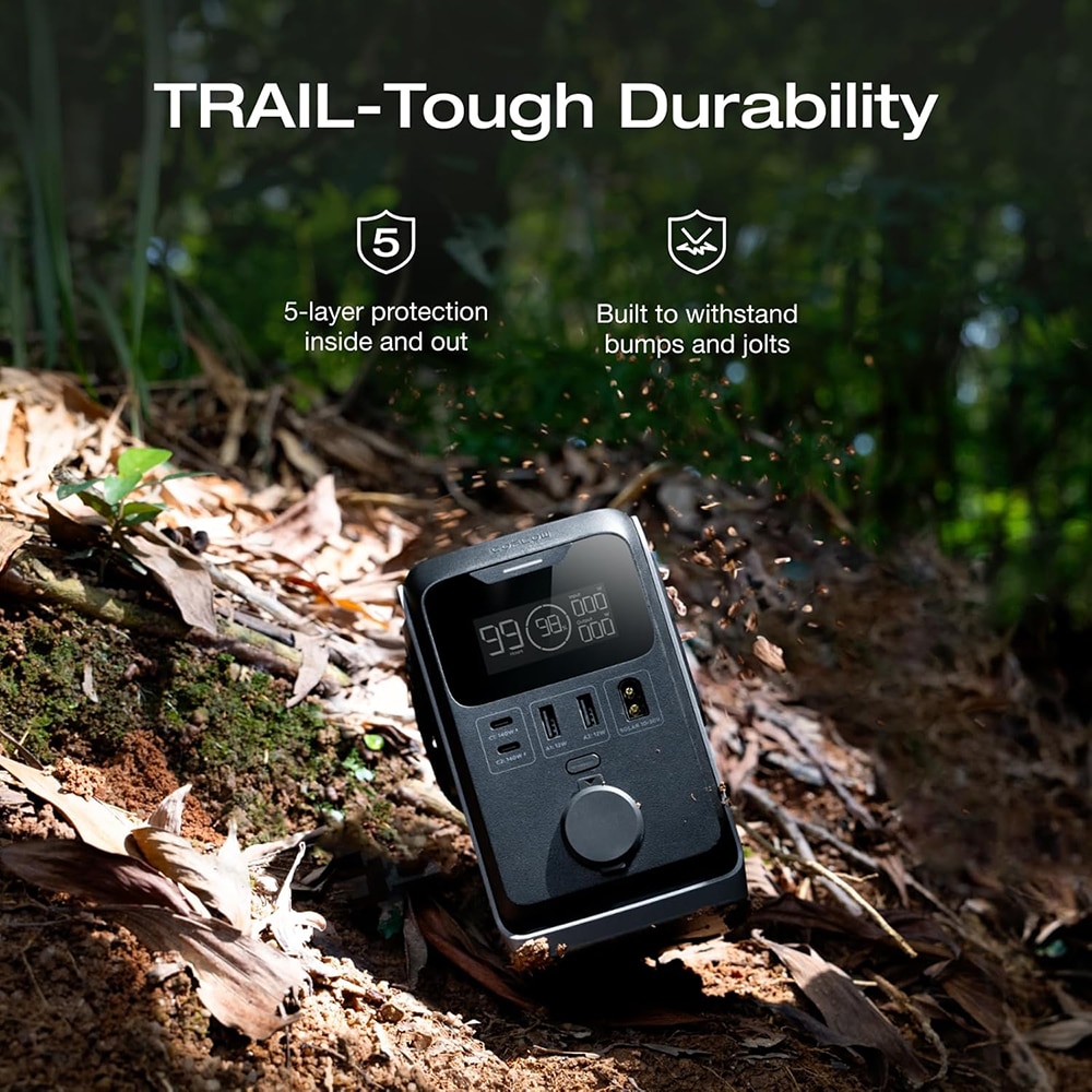 Statie de incarcare ECOFLOW Trail300, 288Wh, 300W, negru