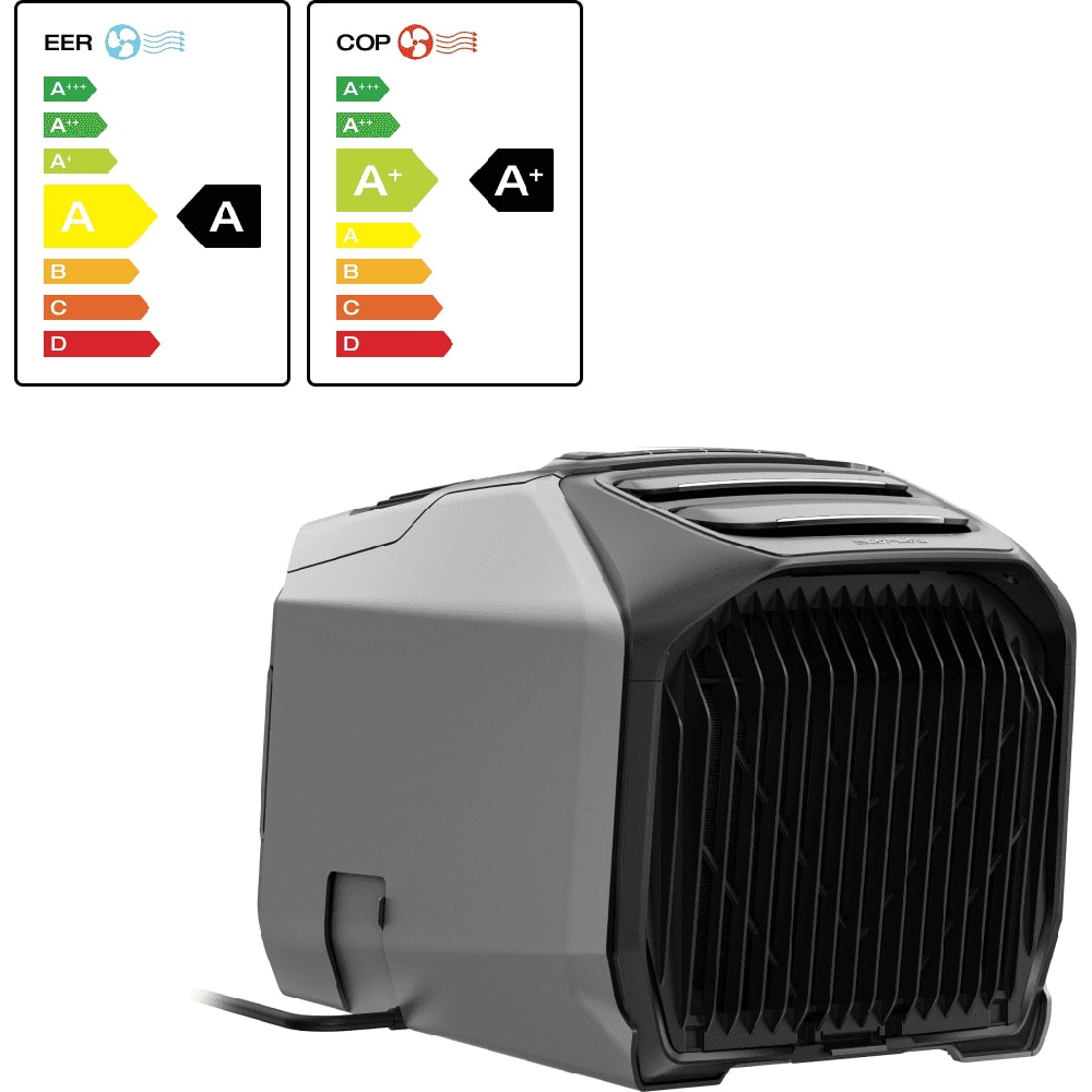 Aer conditionat portabil ECOFLOW Wave 3, 6800 BTU, A/A+, 1800W, IPX4, WiFi, gri