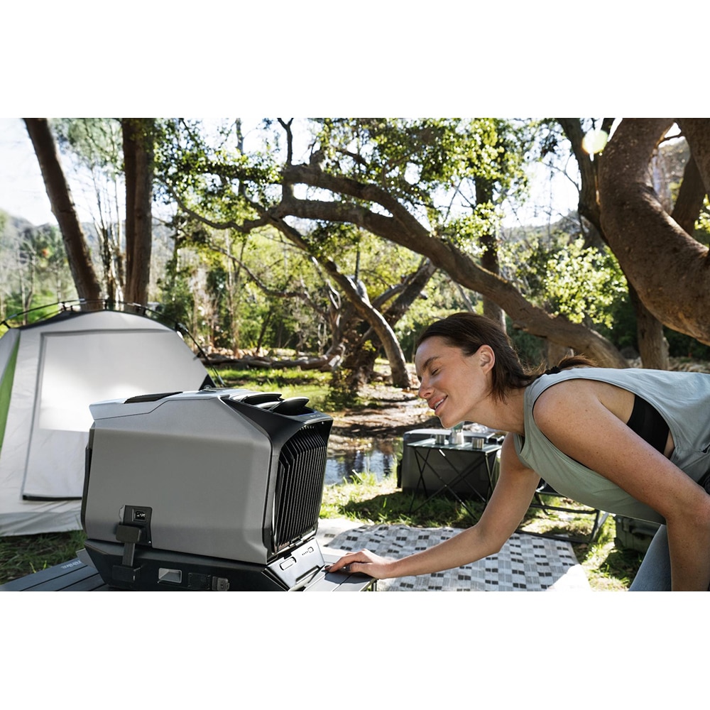 Aer conditionat portabil ECOFLOW Wave 3, 6800 BTU, A/A+, 1800W, IPX4, WiFi, gri