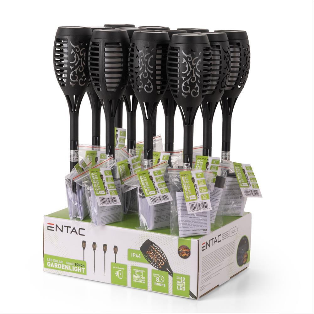 Lampa solara ENTAC EGSL-P12LF-48, LED, plastic, negru