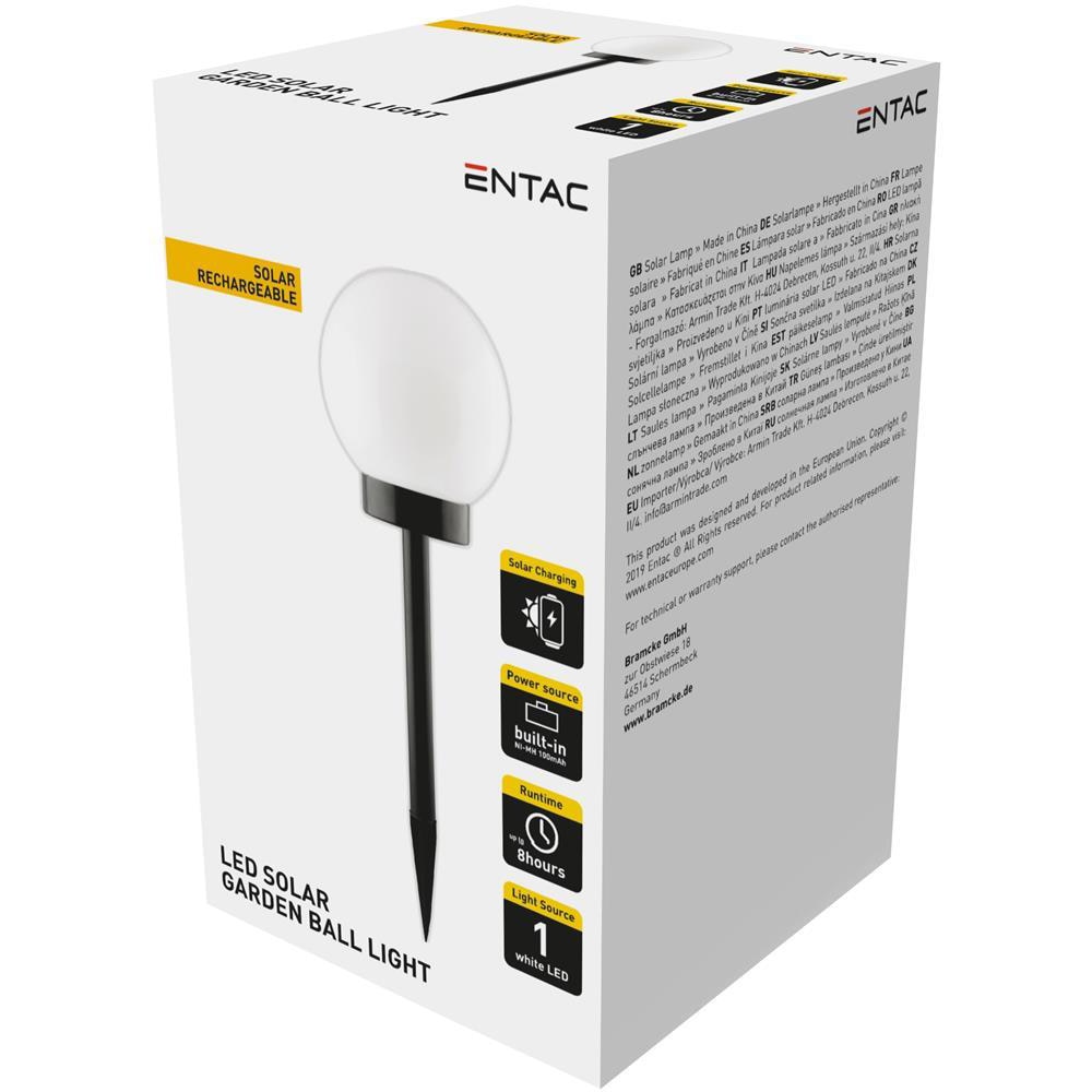 Lampa solara ENTAC EGSL-P1LB38, LED, plastic, negru