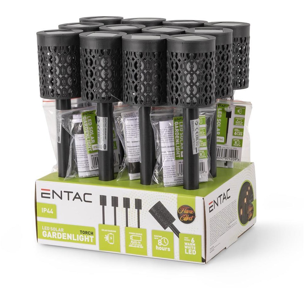 Lampa solara ENTAC EGSL-P6LF-36-12PDQ, LED, plastic, negru