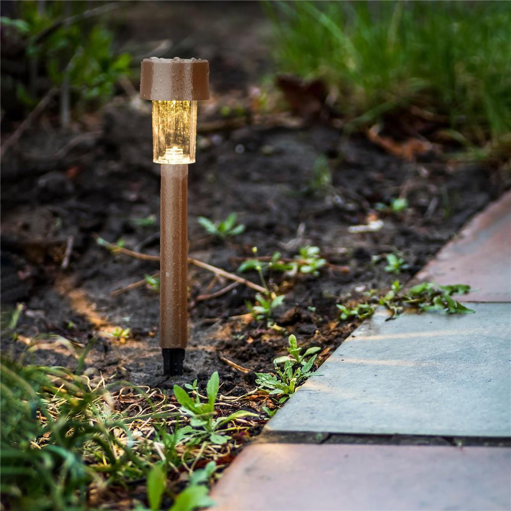 Lampa solara ENTAC EGSL-SS1LC36-B-PDQ, LED, otel inoxidabil, maro