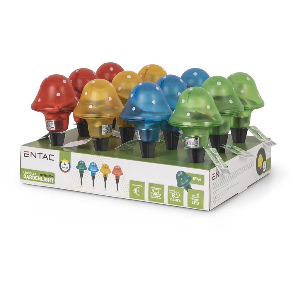 Lampa solara ENTAC EGSS-4MUSH-23.5, LED, plastic, multicolor
