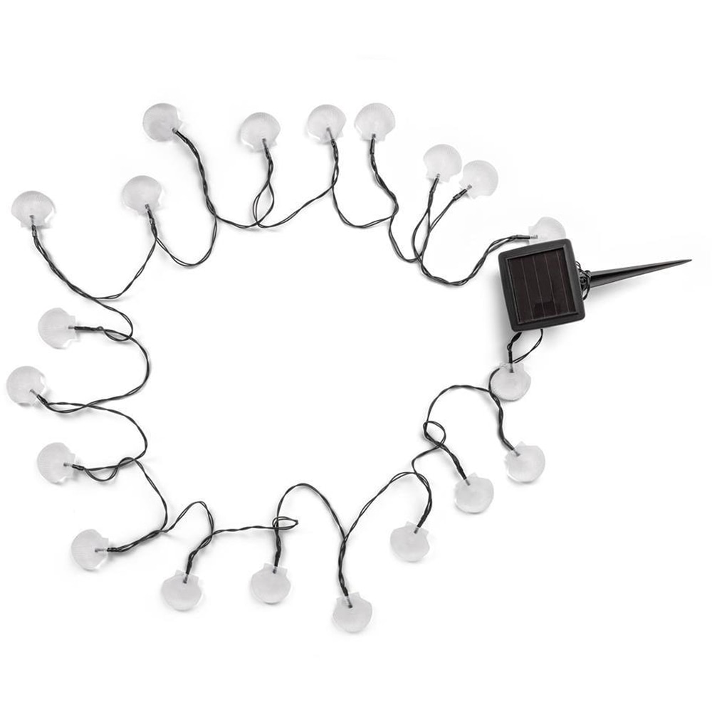 Ghirlanda solara ENTAC EGSS-P20LWW-5.8-S, LED, plastic, 5.8m, alb