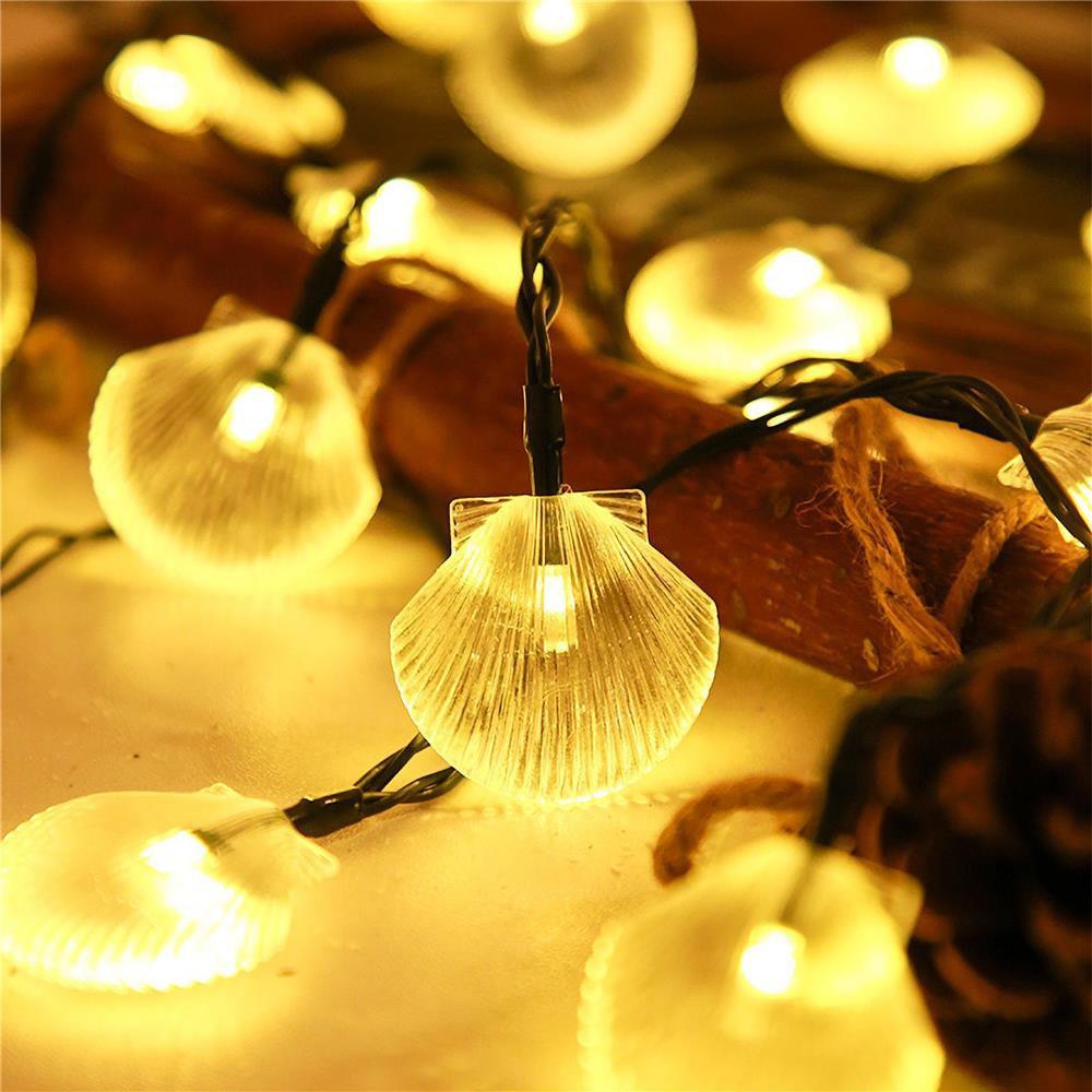 Ghirlanda solara ENTAC EGSS-P20LWW-5.8-S, LED, plastic, 5.8m, alb