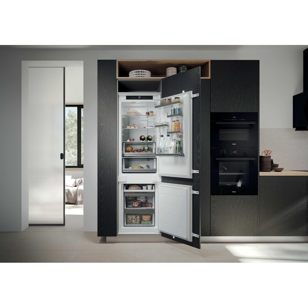Combina frigorifica incorporabila HAIER EHBQW5518E, No Frost, 251 l, H 177 cm, Clasa E, Wi-Fi