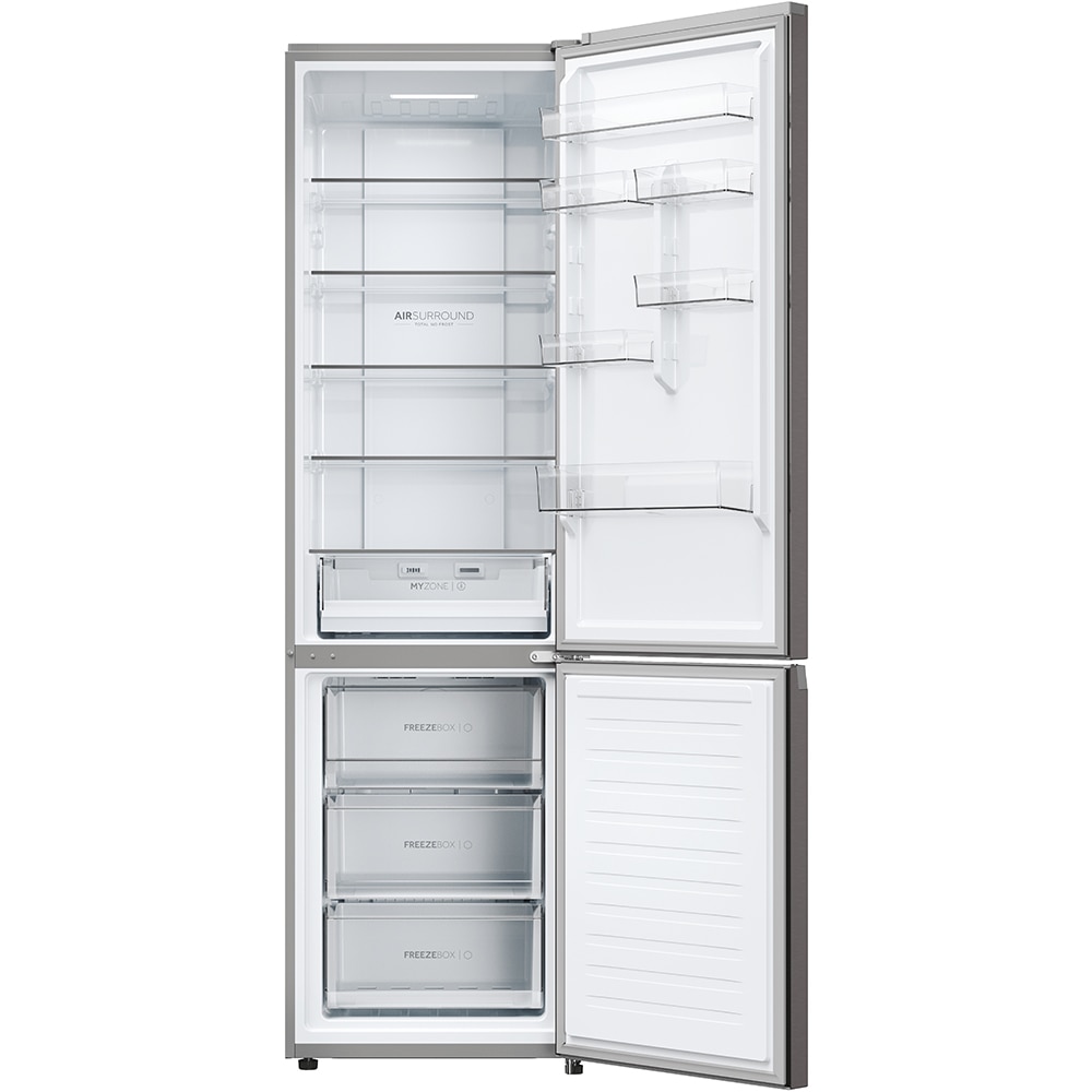 Combina frigorifica HAIER EHD3PWDNPD206, No Frost, 406 l, H 205 cm, Clasa D, Wi-Fi, dark inox