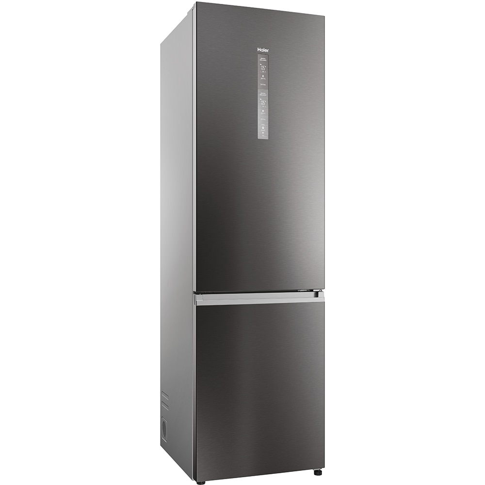 Combina frigorifica HAIER EHD3PWDNPD206, No Frost, 406 l, H 205 cm, Clasa D, Wi-Fi, dark inox
