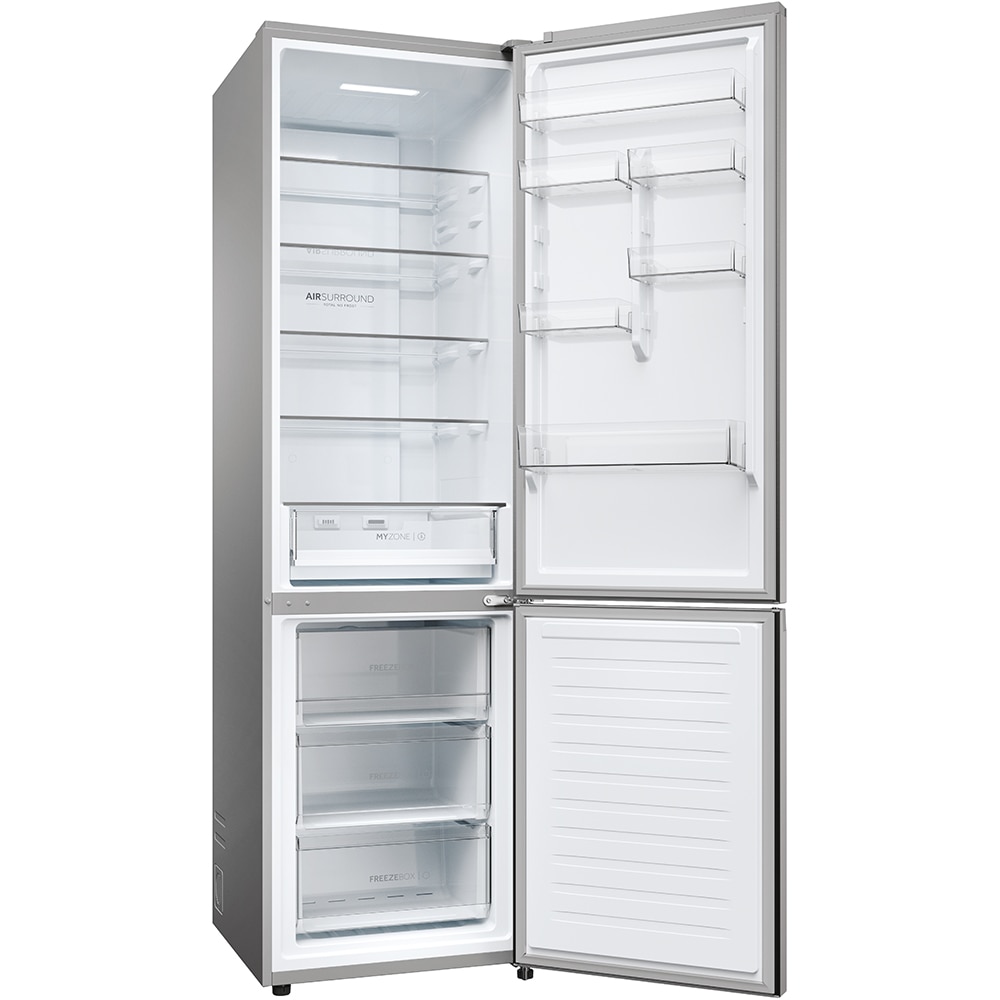 Combina frigorifica HAIER EHD3PWDNPD206, No Frost, 406 l, H 205 cm, Clasa D, Wi-Fi, dark inox