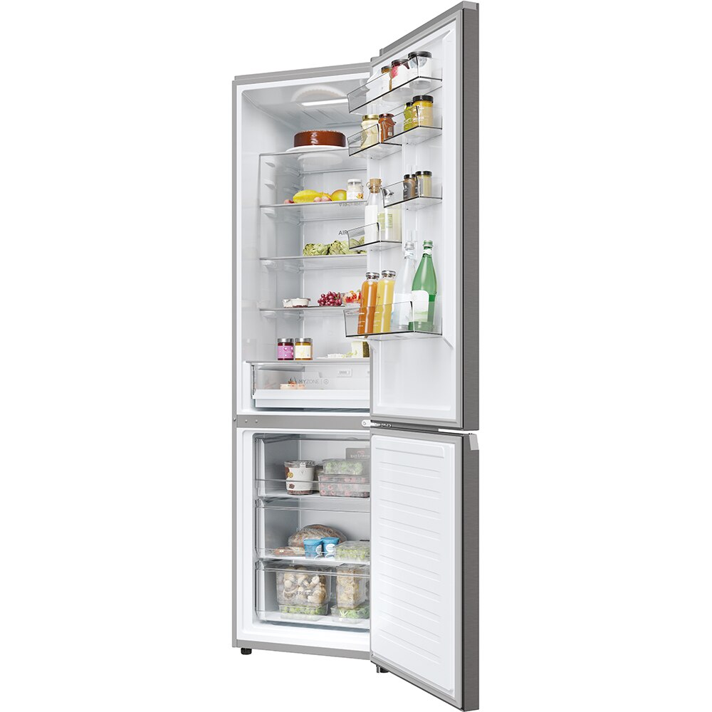 Combina frigorifica HAIER EHD3PWDNPD206, No Frost, 406 l, H 205 cm, Clasa D, Wi-Fi, dark inox