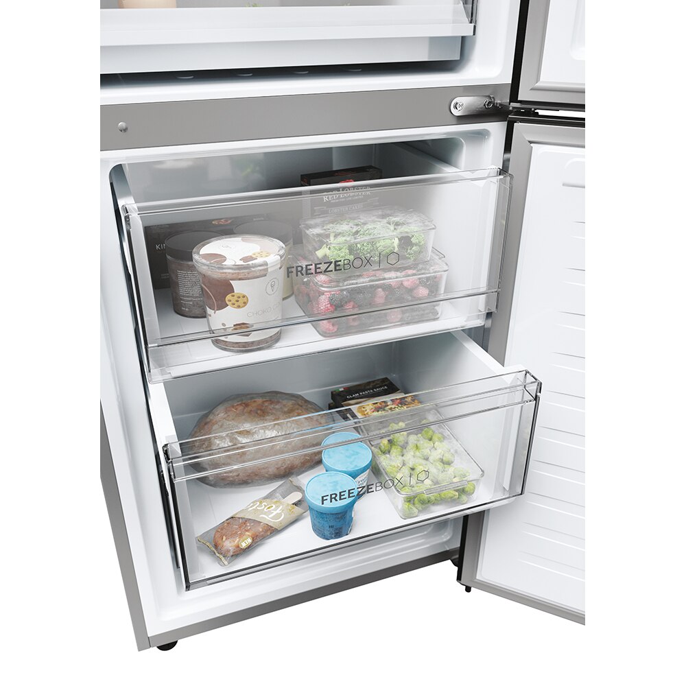 Combina frigorifica HAIER EHD3PWDNPD206, No Frost, 406 l, H 205 cm, Clasa D, Wi-Fi, dark inox