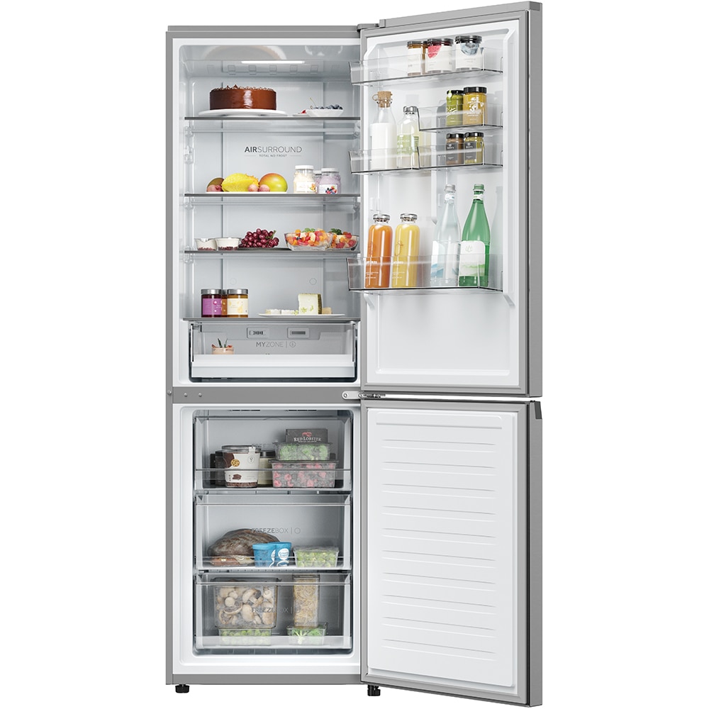 Combina frigorifica HAIER EHD3PWDNPK186, No Frost, 352 l, H 185 cm, Clasa D, Wi-Fi, inox