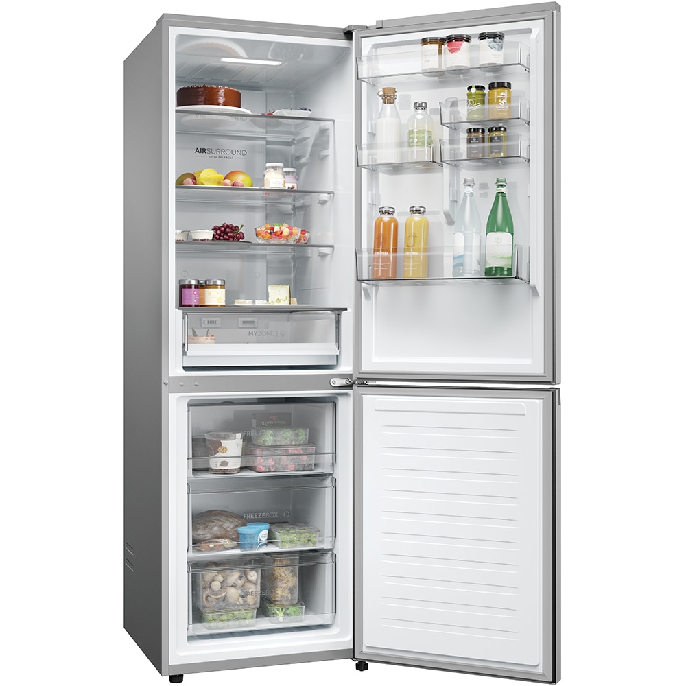 Combina frigorifica HAIER EHD3PWDNPK186, No Frost, 352 l, H 185 cm, Clasa D, Wi-Fi, inox