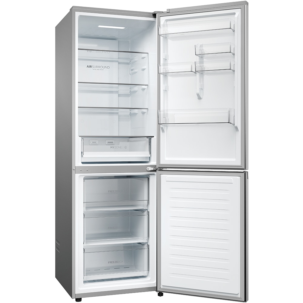 Combina frigorifica HAIER EHD3PWDNPK186, No Frost, 352 l, H 185 cm, Clasa D, Wi-Fi, inox