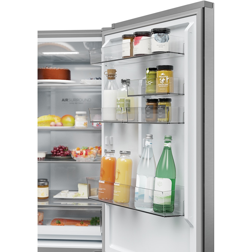 Combina frigorifica HAIER EHD3PWDNPK186, No Frost, 352 l, H 185 cm, Clasa D, Wi-Fi, inox