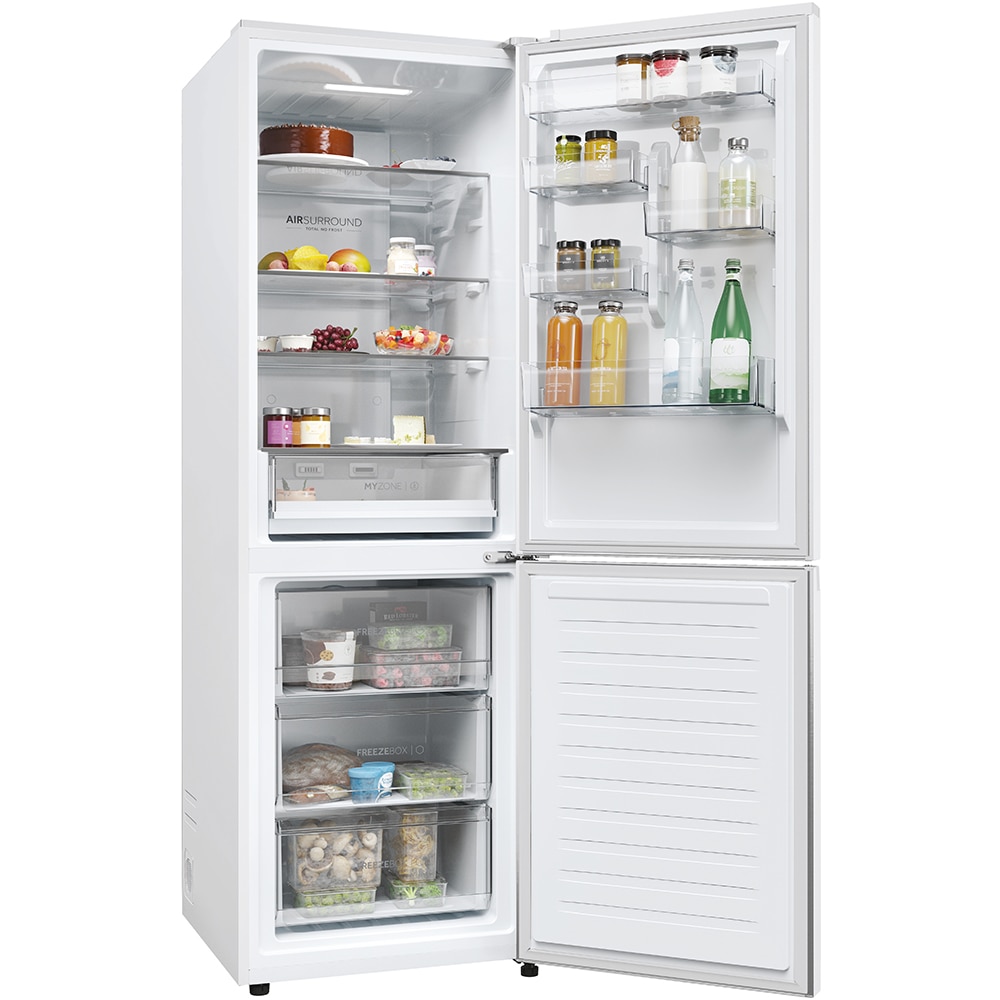 Combina frigorifica HAIER EHD3PWDNPW186, No Frost, 352 l, H 185 cm, Clasa D, Wi-Fi, alb