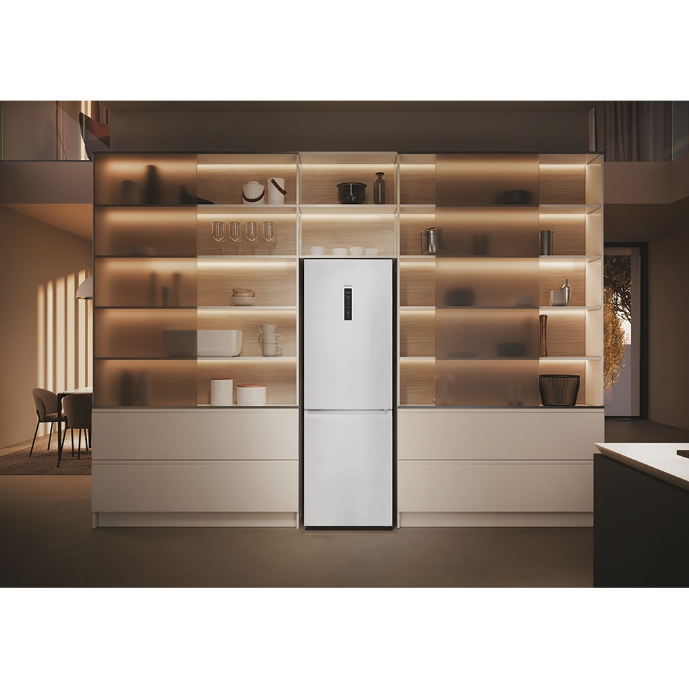 Combina frigorifica HAIER EHD3PWDNPW186, No Frost, 352 l, H 185 cm, Clasa D, Wi-Fi, alb